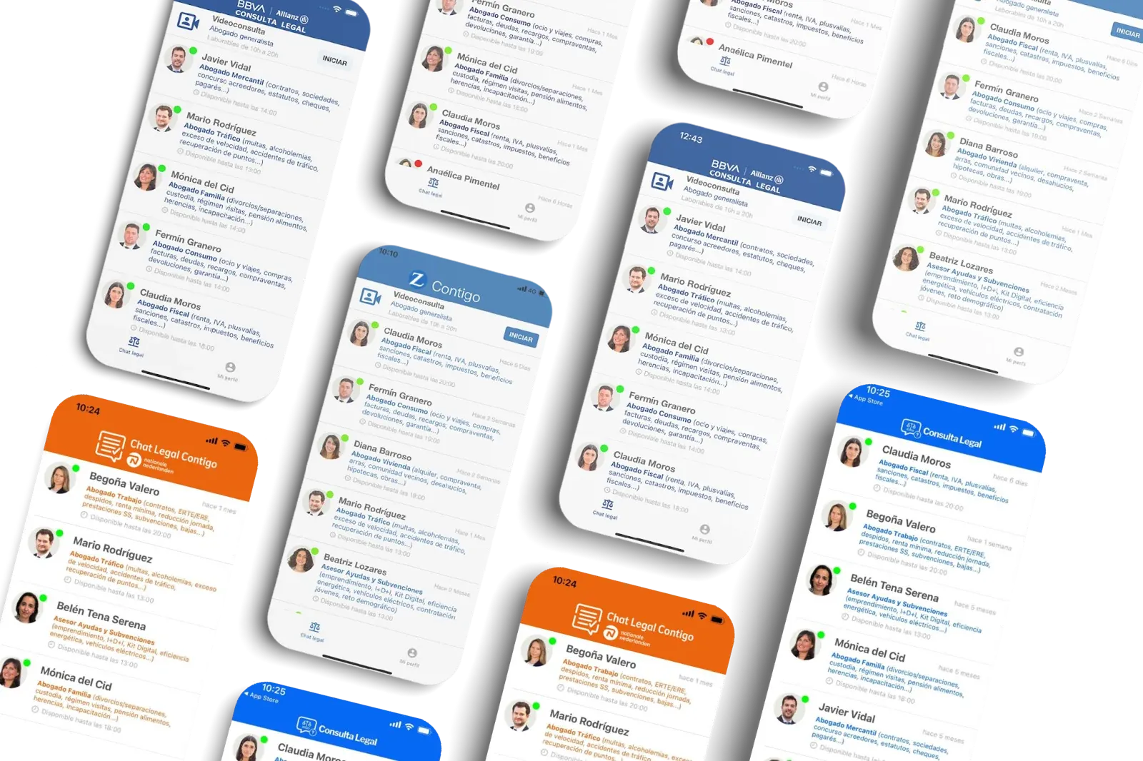 Apps de consulta legal con la marca de varias compañías